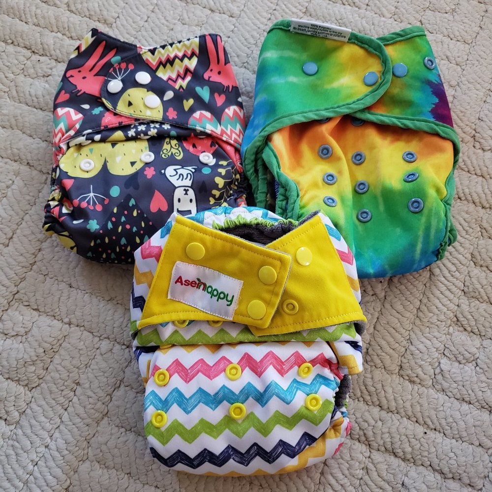 "Easter Parade" - Three Resuable Cloth Diapers